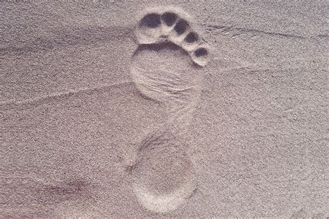 Footprint in Sand Royalty-Free Stock Photo