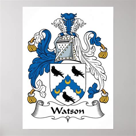 Watson Family Crest Poster | Zazzle.co.uk