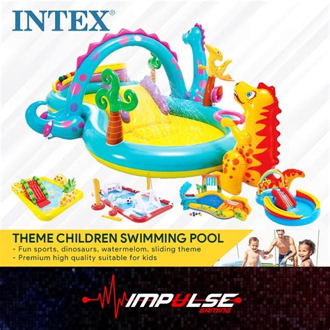 INTEX Theme Children Kids Swimming Pool with Slide Playground 57162/57135/57453/57154/57158 ...