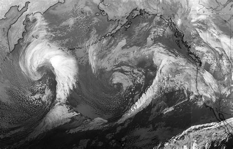 Another spectacular explosive cyclogenesis over the North Pacific, heading towards the Aleutian ...