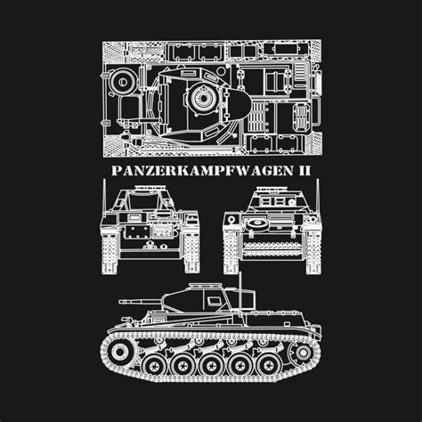 Panzer II 2 Tank German WW2 Light Tanks Blueprints Diagram Gift ...