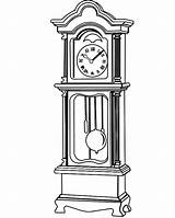 Grandfather Clock Coloring Pages Printable sketch template