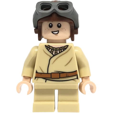 LEGO Anakin Skywalker with Short Legs and Aviator Cap Minifigure ...