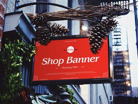 Free Brand Shop Banner Mockup | Banner template design, Shop banner ...