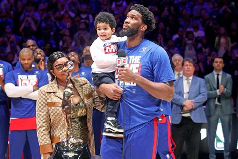 Joel Embiid Brought to Tears After Son Joins Him During MVP Ceremony