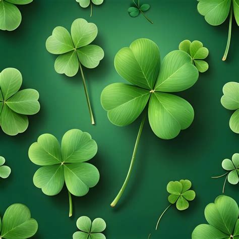 Premium Photo | Green four leaf clover