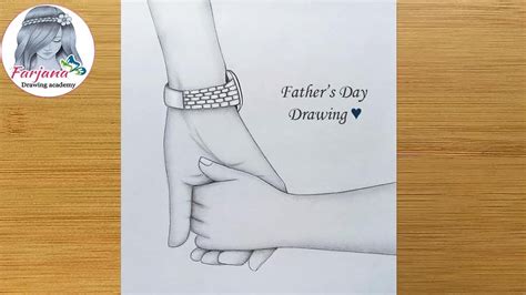 Father's Day Drawing with Pencil sketch for beginners || Babalar günü ...