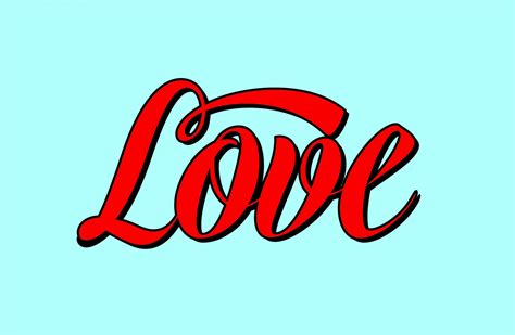 Text Of Word Love In Calligraphy Free Stock Photo - Public Domain Pictures