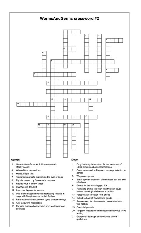 Crossword #2 | Worms & Germs Blog