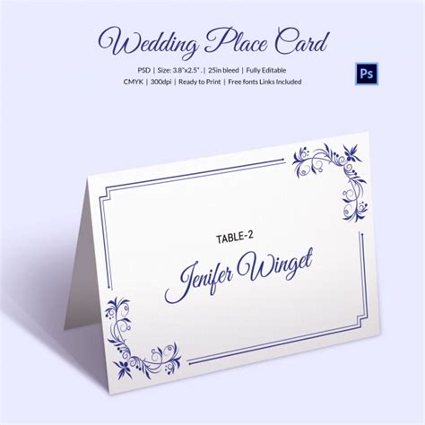 Wedding Place Card Template