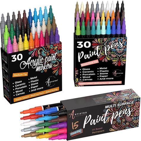 75 Colorful Markers in Bundle: Artistro Art Paint Pens