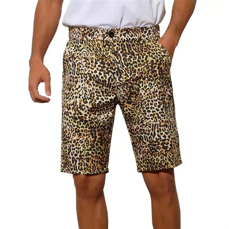 Animal Print Shorts for Men's Regular Fit Summer Shorts Pants