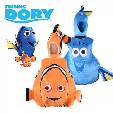 Finding Dory Costume Sea Friend Nemo and Dory Cosplay Suit Funny Clown Fish Fancy Dress ...