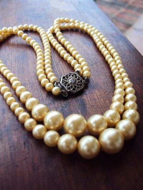 Jewelry - Antique Pearl Necklace Double Strand #2135776 - Weddbook