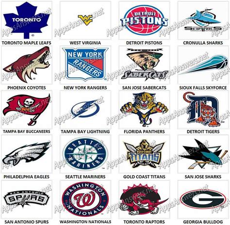 Sports Logos Quiz Answers Level 6