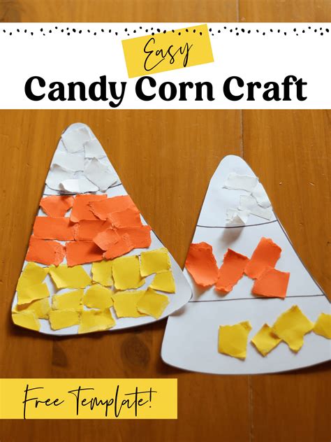 Candy Corn Halloween Craft {Free Template & Printable!} - Thriving Home