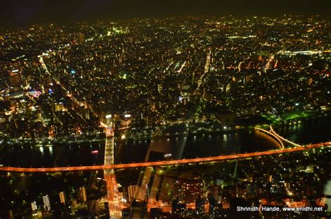 Night view of Tokyo city from Tokyo SkyTree - eNidhi India Travel Blog