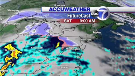 AccuWeather forecast maps for Tuesday's storm - ABC7 New York