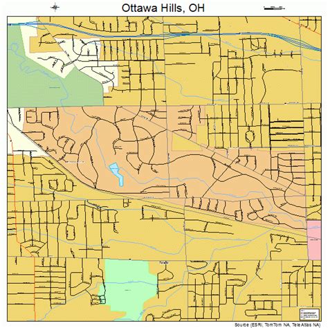 Ottawa Hills Ohio Street Map 3959010