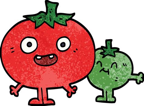 cartoon doodle happy tomatoes 12152046 Vector Art at Vecteezy