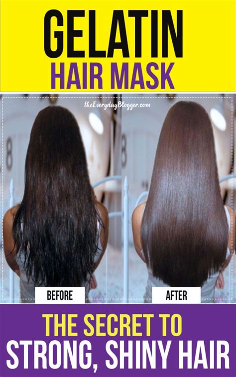 DIY Gelatin Hair Mask for Shiny, Strong Hair - The Everyday Blogger