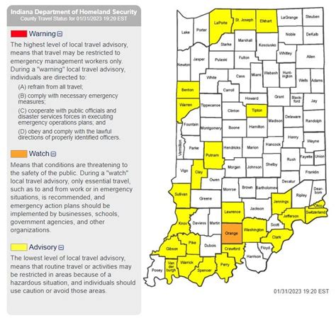 More than 20 Indiana counties under travel advisories - Indianapolis ...