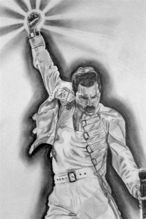 freddie mercury drawing by jordanh17 on DeviantArt | Portrait dessin ...