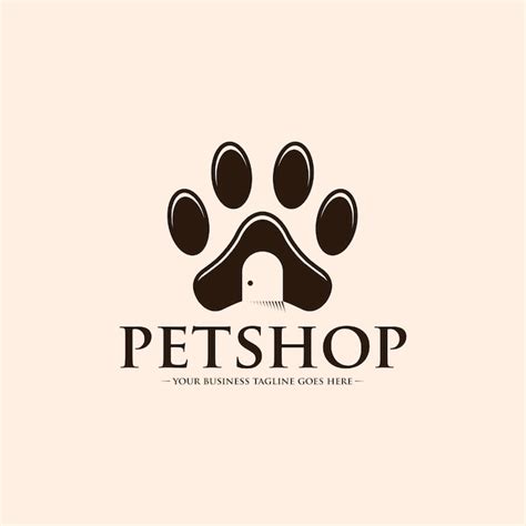 Pet shop paw logo | Premium Vector