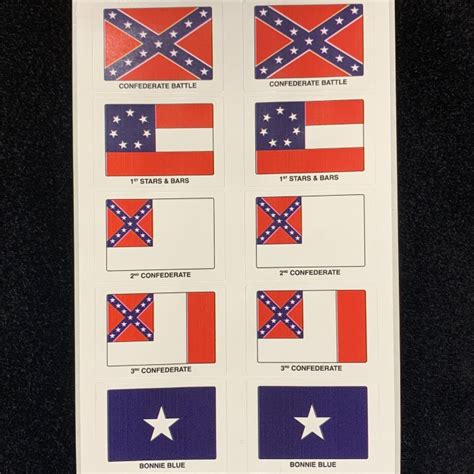 Assorted Confederate Flag Stickers - Confederate Shop