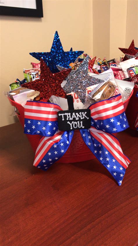 Patriotic Gift Basket with Thank You