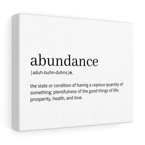 Abundance Definition Printable Wall Art Abundance Poster - Etsy ...