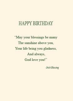 Irish Birthday Sayings And Blessings - Birthday Wishes