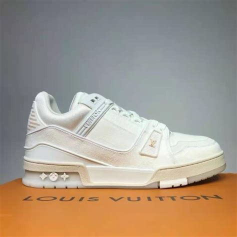 Louis Vuitton Trainer White Denim | semashow.com