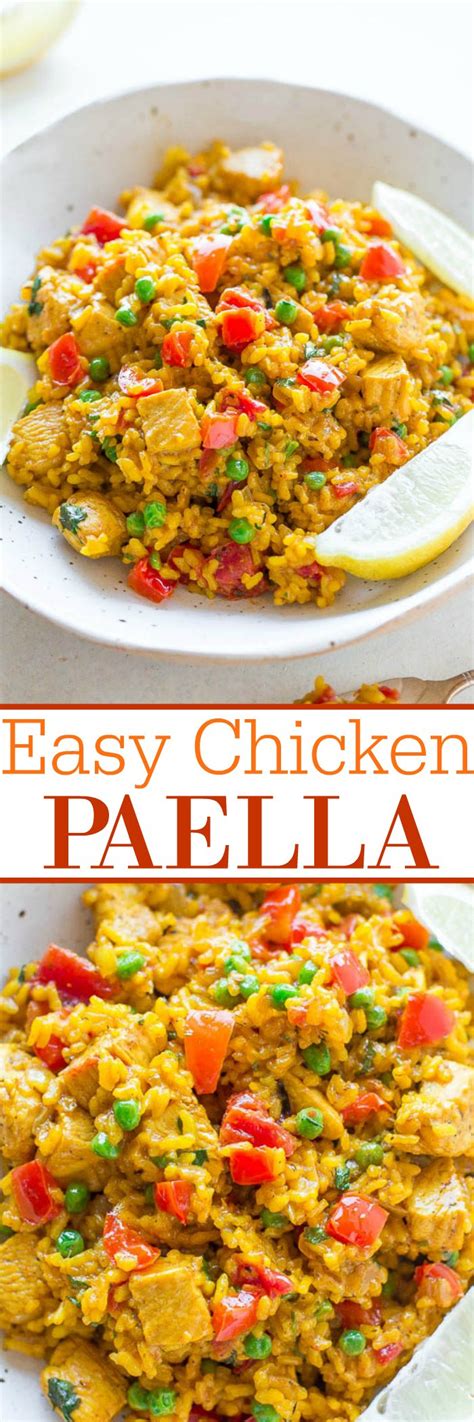 Easy Chicken Paella Recipe - Averie Cooks