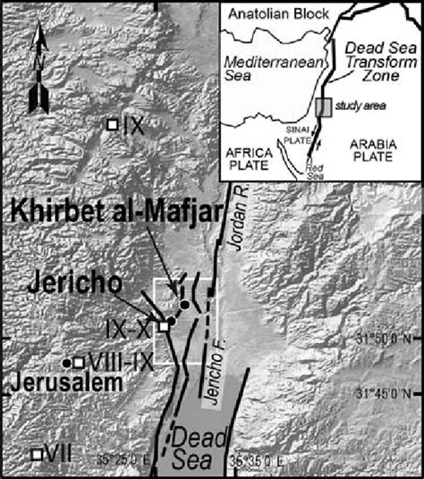 Geodynamic setting (inset) and schematic map of the Dead Sea fault... | Download Scientific Diagram