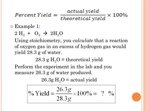 Percent Yield Problems Chemistry Doc