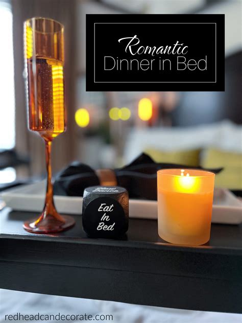 How to Create a Romantic Dinner Date in Bed - Redhead Can Decorate