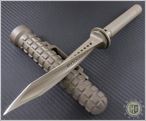 Microtech Knives Tan Jagdkommando D/E Fixed Knife (7.1in Plain) 105-1TA | Hollow Grind