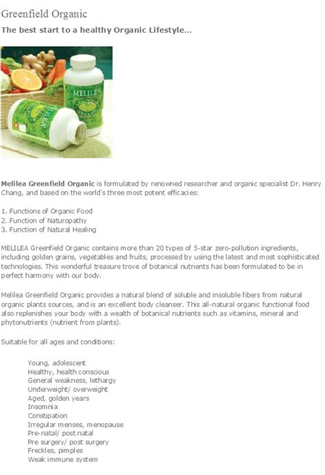 Melilea Australia - Sydney: Melilea Greenfield Organic Drink helps your ...