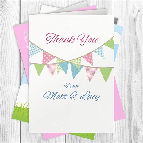 Personalised Thank You Cards By Able Labels | notonthehighstreet.com