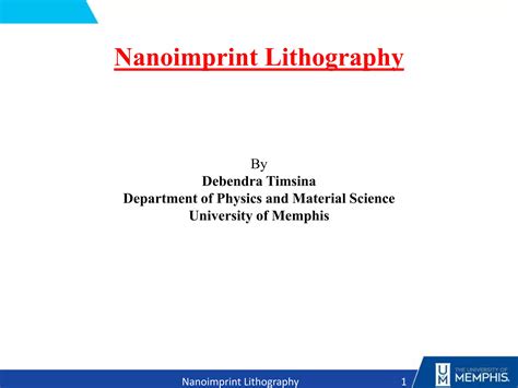 Nanoimprint Lithography | PPT