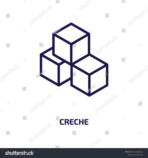 Creche Icon Education Collection Thin Linear Stock Vector (Royalty Free ...