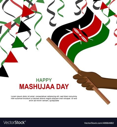 Kenya mashujaa day background Royalty Free Vector Image