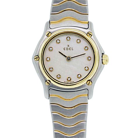 Ebel Wave Two Tone Diamond Mother Of Pearl Dial Ladies Watch