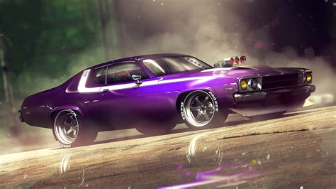 Download Purple Old School Muscle Cars Wallpaper | Wallpapers.com