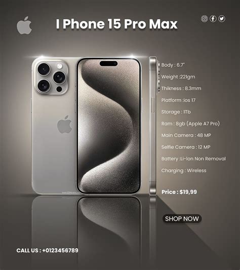 I Phone 15 Pro Max Poster Design #i_phone_15 in 2023 | Iphone design ...