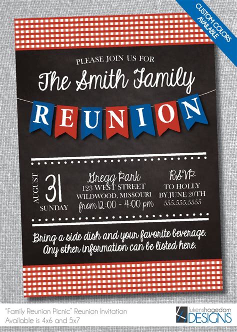 Free Family Reunion Invitation Templates - Printable And Enjoyable Learning