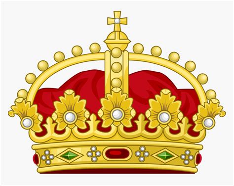 Gold And Red Crown Png Cartoon With Diamonds - Symbol Of Constitutional ...