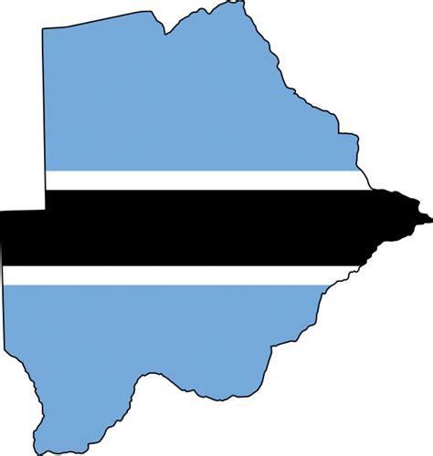 Flag of Botswana, the Symbol of Water Source and Farming