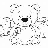 Teddy Bear With Toys coloring Page  Download Print Or Color Online sketch template